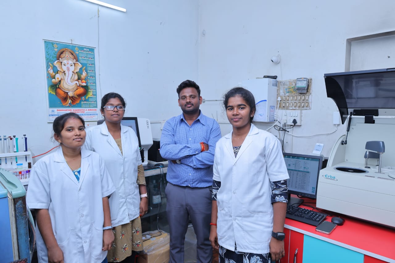 Lab scientist working